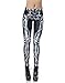 HDE Women's Funky Digital Print Design Graphic Stretch Footless Fashion Leggings (Dark Bionic Legs, XL)