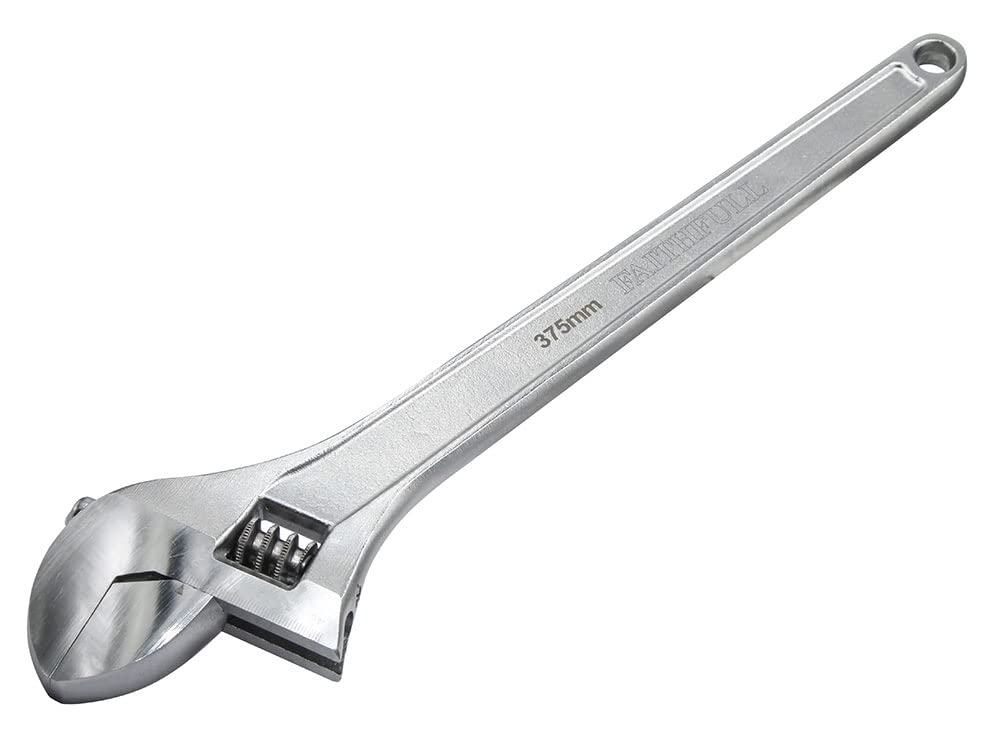 Faithfull FAIAS375MC Chrome Adjustable Wrench Spanner 375mm (15in) Capacity 45mm Capacity