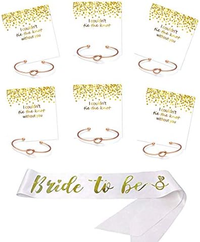 Bride to Be Sash Knot Bridesmaid Bracelets Bachelorette Bridal Shower Wedding Party Favor Supplies