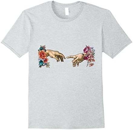Mens The Creation Of Art Hoe T-Shirt Large Heather Grey