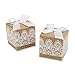 Kate Aspen Rustic Romance Kraft Lace Favor Box, Set of 24