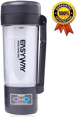Car Electric Cup 260ml Food Grade Plastic Material Vacuum Leakproof Automatic Working DC12V/24V Car Heating Cup (Black)