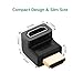 UGREEN 2 Pack HDMI Adapter Right Angle 270 Degree Gold Plated HDMI Male to Female Connector Supports 3D 4K 1080P HDMI Extender for TV Stick Roku Stick Chromecast Xbox PS4 PS3 Nintendo Switch