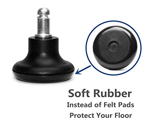 DozyAnt Replacement Office Chair or Stool Low Profile Bell Glides With Soft Rubber Bottom for Chairs and Stools 5 Per Set
