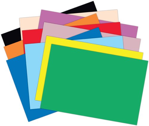 Roselle Vibrant Construction Paper, 50 count, 12 x 18 Inches, Assorted (CON00121850)