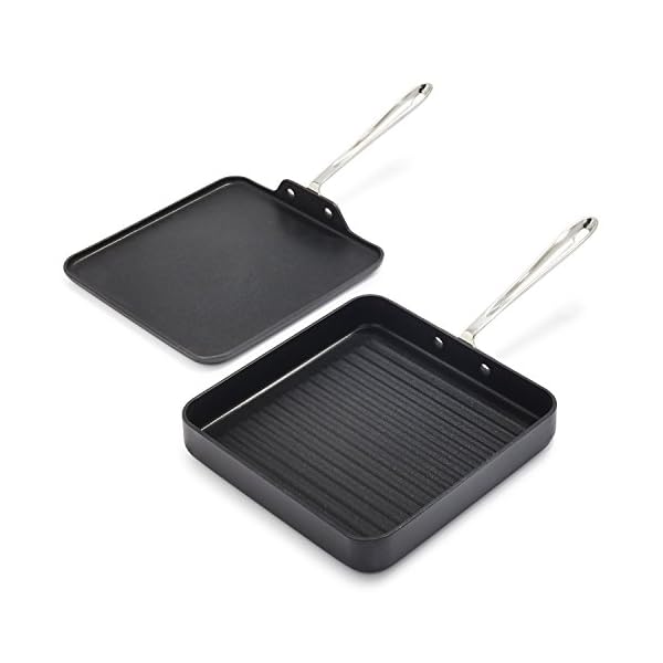All-Clad HA1 Nonstick Grill and Griddle E795S264, Set of 2
