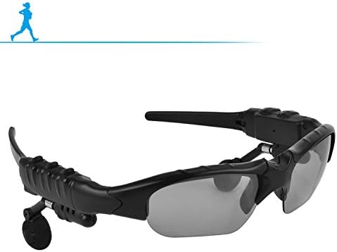 MOVTEKE Bluetooth Sunglasses Polarized Smart Glasses with Pedomemter Sleep Monitor Sports Wireless Headphones for Android IOS Smart Phone