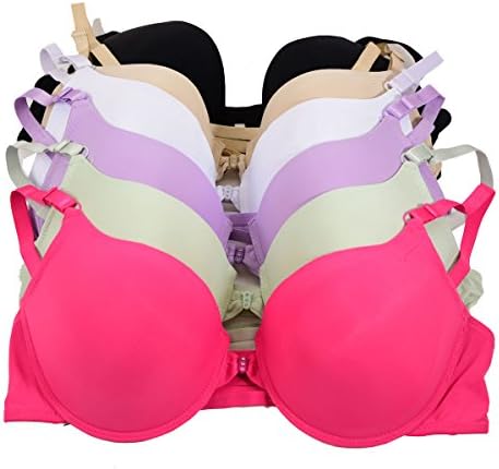 Women Bras Front Closure Raceback Backless Cage D Cup and DD Cup Bra - Various Styles (Pack of 6) (36DD, 6298)