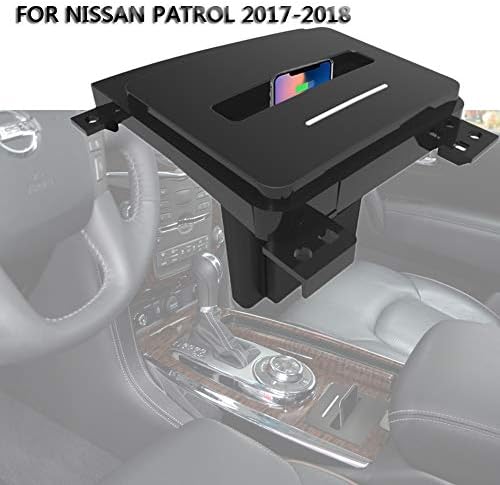 Car Charging Qi 10W Wireless Charger Vehicle Pair Insertion Charging Quick Fast Charge Refit for Nissan Patrol 2017-2018 Car Accessorizes