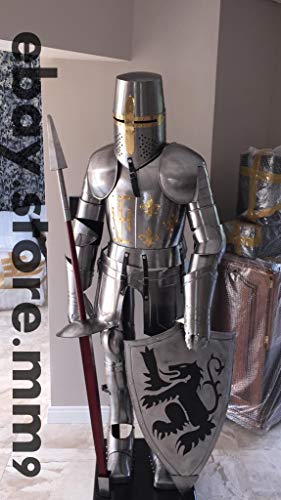 . Armour Medieval Wearable Knight Crusader Full Suit of Armor Collectible Costume
