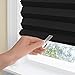 Achim Home Furnishings 1-2-3 Vinyl Room Darkening Temporary Pleated Window Shade, 48