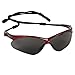Jackson Safety V30 Nemesis Safety Glasses (22611), Smoke Anti-Fog Lens, Red Frame - Pack of 12 primary