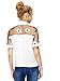 Romwe Women's Fashion Contrast Embroidered Floral Mesh Blouse Summer Elegant Collared Pleated Top White M