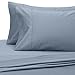 Amazon Brand – Pinzon 400-Thread-Count Hemstitch Egyptian Cotton Sheet Set - Queen, Smokey Blue