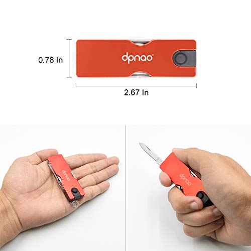 Dpnao Multitool Nail Clippers Pocket Nail File Folding Knife with Scissors Tweezers Flashlight Stainless Steel - Thumbnail 3