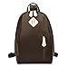 ECOSUSI Women Daypack Outdoor Sling Chest Bag Small Nylon Backpacks for College Girls Fashion Travel Bag, Brown