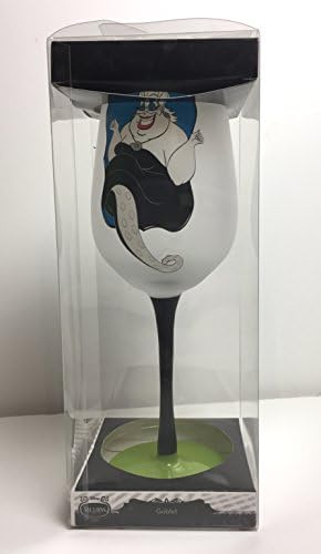 9 Inch Disney Villians Ursula Glass Stemware Goblet - Holds 14 Fluid Ounces