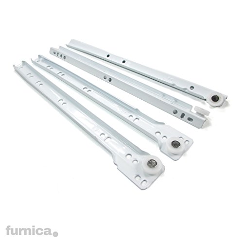 Furnica Roller Drawer Runners Slides 400mm Buy Online In