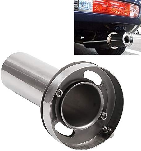 QGT Car Exhaust 3.5 inch Universal Car 304 Stainless Steel Exhaust Pipe Muffler Unadjustable Tail Muffler Tip