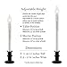 612 Vermont Ultra-Bright LED Window Candles with Timer, Battery Operated, Metal Base, White Candlestick, Adjustable Height (Pack of 4, Matte Onyx)