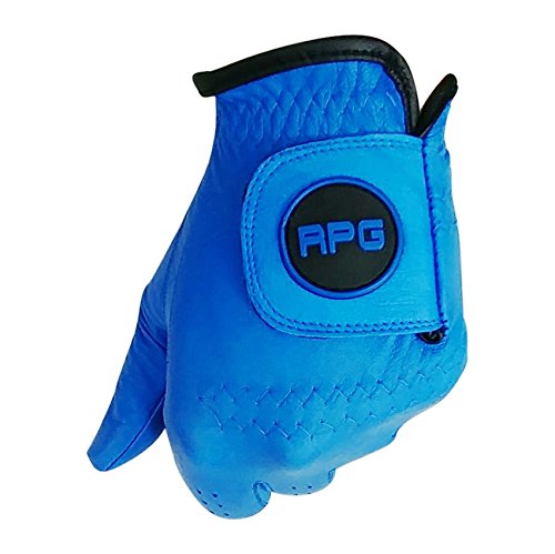 RPG COLORED GOLF GLOVES 100% CABRETTA LEATHER-MENS LH (Blue, Medium)