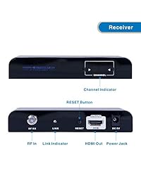 e sds 1080P HDMI Extender over Cable coaxial, sobre la base de señal Señal HDMI a HD Digital TV CATV de DVB T emisor y receptor de hasta 328 1640 ft (100 500 m) por cv0017