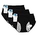 Women Menstrual Period Protective Panties Leakproof Brief Postpartum Bleeding Underwear(pack of 3) (3Black, L)