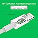 BULL 2 in 1 Cable, Dual Connector Sync and Charge Cable for iPhone 8 7 6 5 iPad iPod Samsung HTC and More, 3ft white