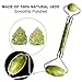 2018 Upgraded Jade Roller/For Face Eyes Neck Durable Anti-Aging Facial Massager/ 100% Real Jade Stone Roller with Double Head/Slim Face Stimulate Face Blood Flow Circulation/Safe Natural Skincare
