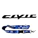 New 1pcs Honda Keychain Lanyard Badge Holder + Black Honda Civic Accessories Chromed Emblem Badge Decal Sticker