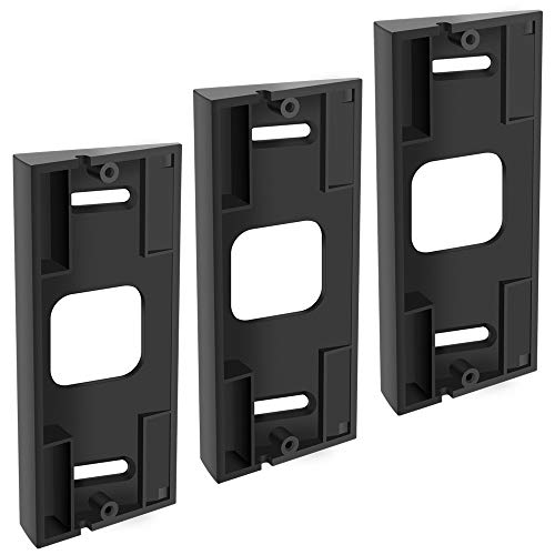 CAVN 3-Pack 15 Degree Angle Mount (Can Create 15/30/45 Degree) Compatible Ring Video Doorbell Pro, Replacement Angle Corner Wedge Kit Adjustment Adapter Mounting Plate Bracket, Black