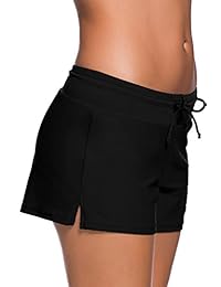 QDASZZ Bañador ajustable para dama Tankini Short Board Shorts, Comfort Quick Dry Stretch Board Short