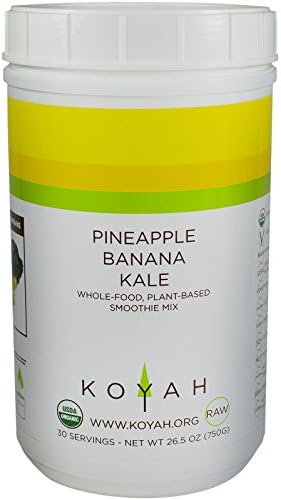 KOYAH - PINEAPPLE KALE BANANA - Organic Freeze-Dried Smoothie Powder (30 Serving Tub)