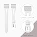 bayite Leather Bands Compatible with Fitbit Charge 2, Replacement Genuine Wristband Straps Women Men, White Large
