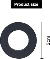 jeufun 15Pcs Black Shower Hose Washer Rubber Seals 1/2 Inch Sealing Rings view 2