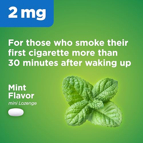 AMAZON BASIC CARE MINI NICOTINE POLACRILEX LOZENGE, 2 MG (NICOTINE), MINT FLAVOR, 135 COUNT