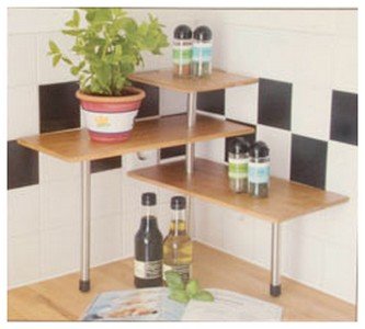 etagere d'angle cuisine bois