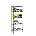 LANGRIA 5 Tier Shelving Units Storage Rack Supreme Wire Shelving Organization, Black
