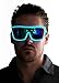 Neon Nightlife Aqua Frame/Tinted Single Lens Tron Style Light Up Glasses