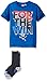 PUMA Big Boys' Graphic Tee and Sock, True Blue1, Large (14/16)