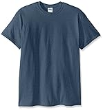 Gildan Men's Ultra Cotton Tee, Heather Indigo, Medium