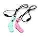 MEGODAY Designer Silicone Feather Pendant Necklace for Kids,Sensory Chew Jewelry for Boys & Girls - Chewelry for Autism ADHD - Oral Motor Chewing Biting Teething Needs Chewlery, Sensory Motor Aids