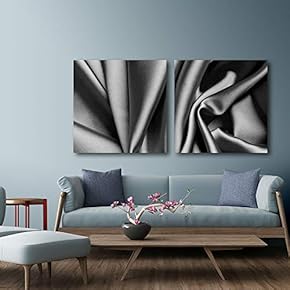 2 Piece Canvas Wall Art for Living Room Bedroom Home Artwork Silk Paintings Ready to Hang - 12"x12" x 2 Panels
