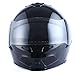 1Storm Motorcycle Street Bike Modular/Flip up Dual Visor Sun Shield Full Face Helmet Glossy Black