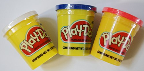 white play doh single can