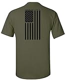 Made USA Flag Subdued Banner Print T-Shirt - Military Green