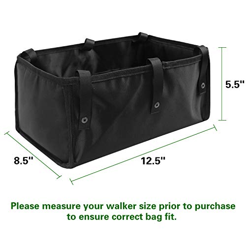 Under Seat Rollator Bag, 1680D Fabric Durable & Reliable Rollator Tote for Four Wheel Rollator or Walker - 12.5" Long x 8.5" Wide x 5.5" High