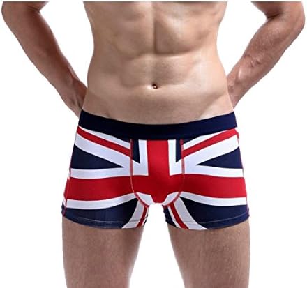 heymoney Mens Sexy UK Flag Low Waist Underwear Stretchy Trunk Boxer Brief