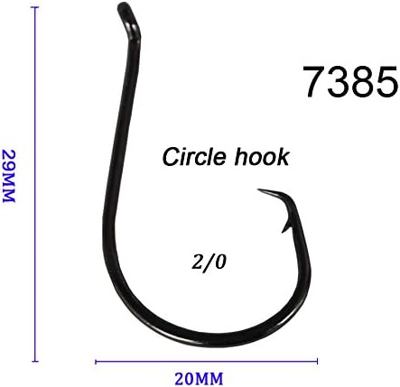 50pcs/lot Japanese Stainless Steel Fishing Hooks 7385 Model 2/0 Chemically Sharpened Octopus Circle Fishing Hooks Fishing Tackle