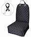Bonve Pet Dog Front Seat Cover, Waterproof Pets Car Seat Covers with One Dog Safety Belt Universal Size for Cars, Trucks and SUV, Black
